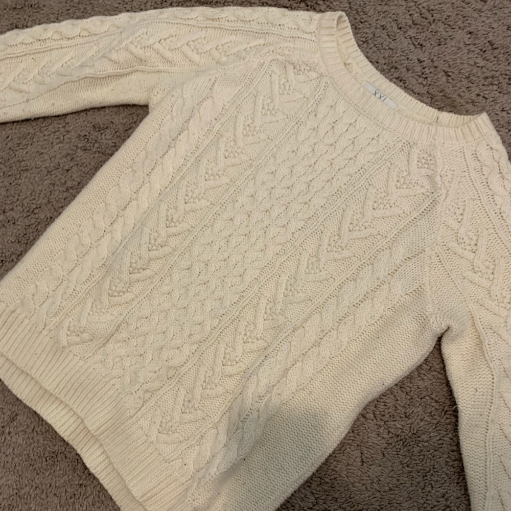 Cable-knit sweater